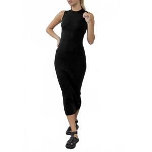 NEW WITHBLACK nana rib midi dress in black